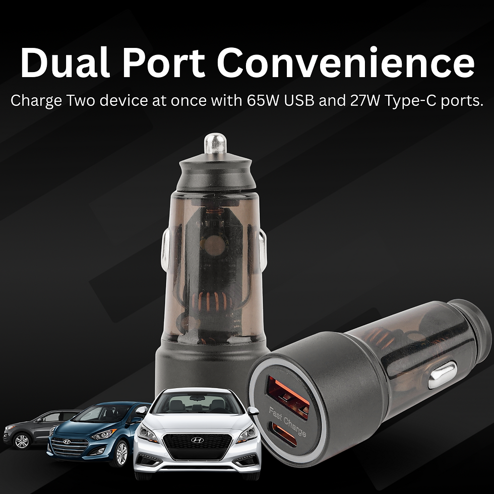 Thumbnail: Umake 87W Car Charger with Dual Output | Compatible with All Smartphones