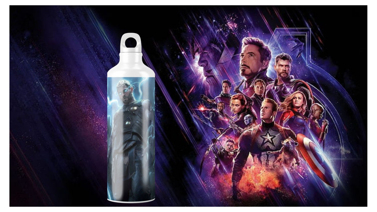 Avengers Edition Thor Print Water Bottle (1L)