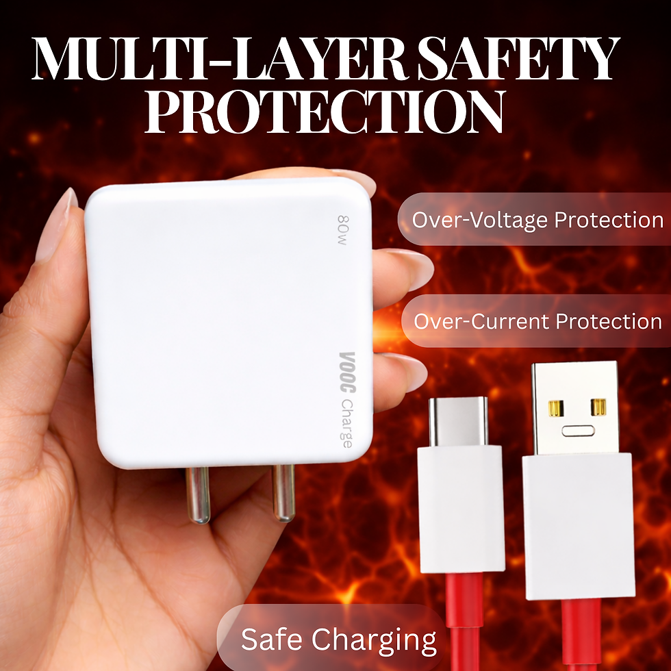 Thumbnail: Umake 80W SuperVOOC Charger with Cable | High-Speed Fast Charging Power Adapter