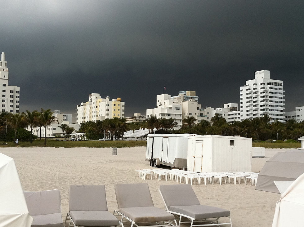 Plage et orage