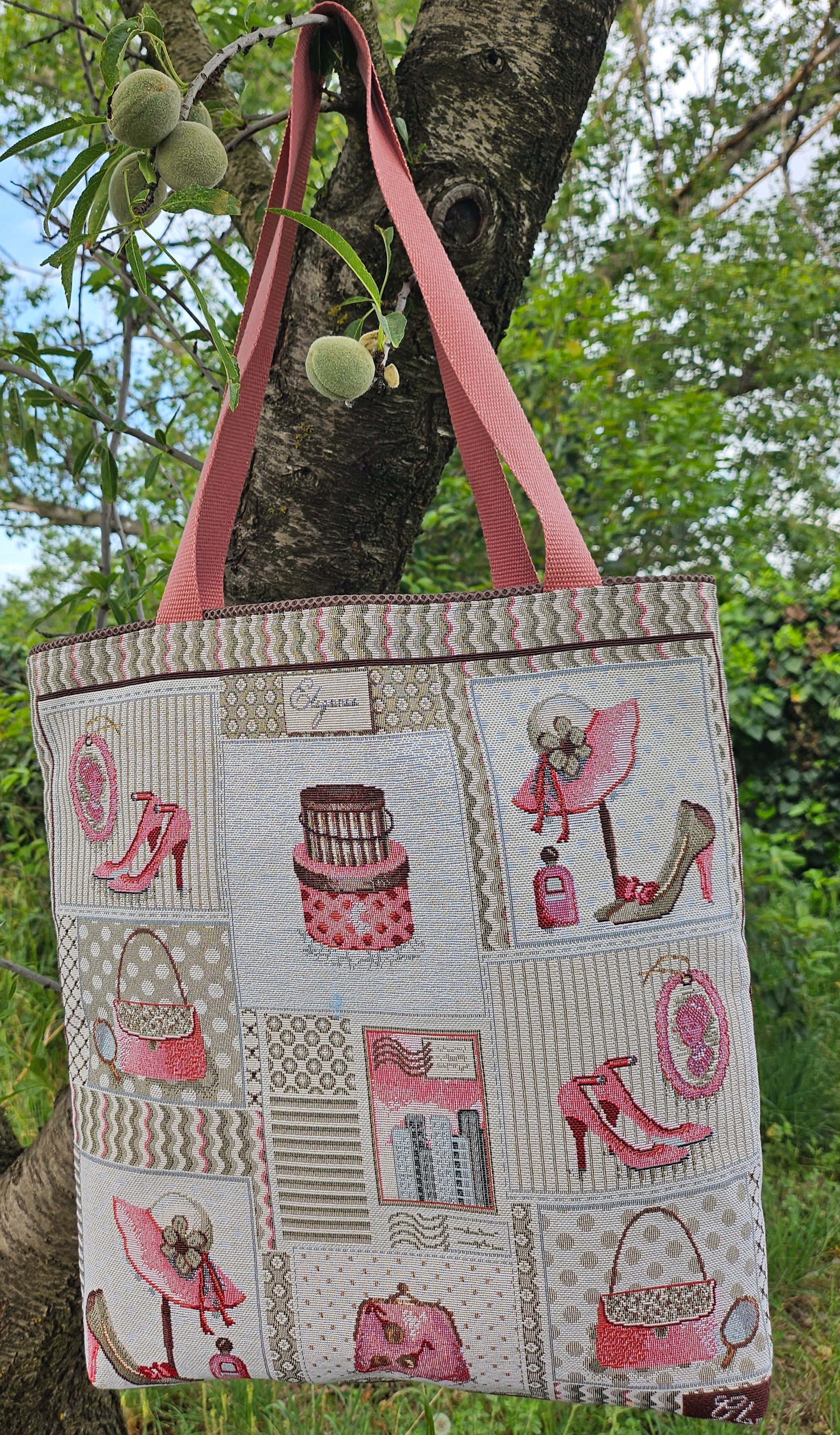  Kit Tote bag  chapeau et chaussure rose