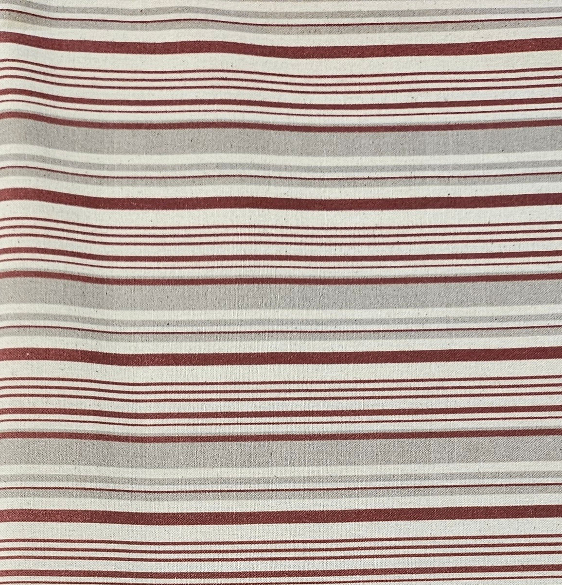Rayures rouge vieilli beige blanc cassé 115