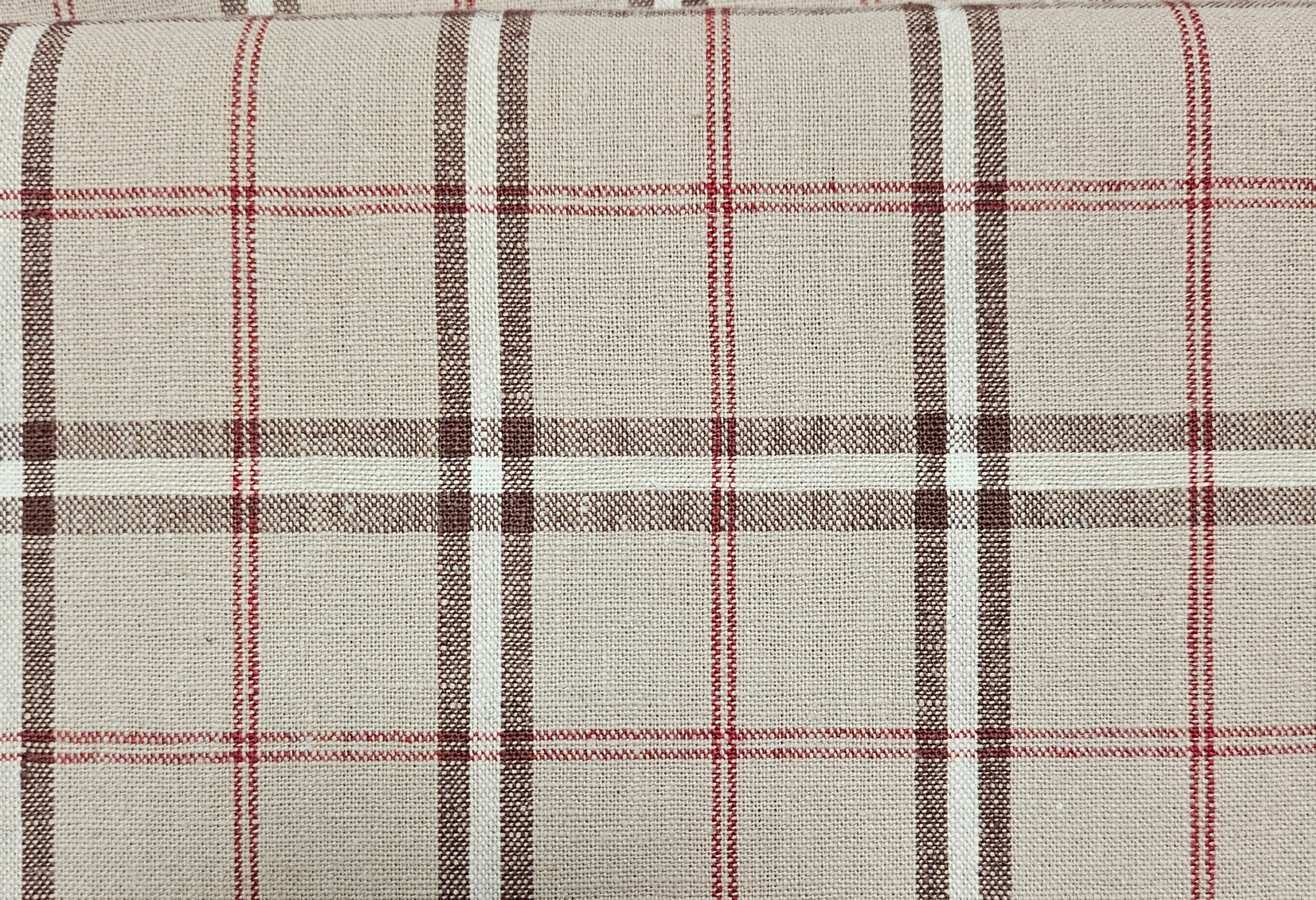 Shabby chic carreaux fond lin 