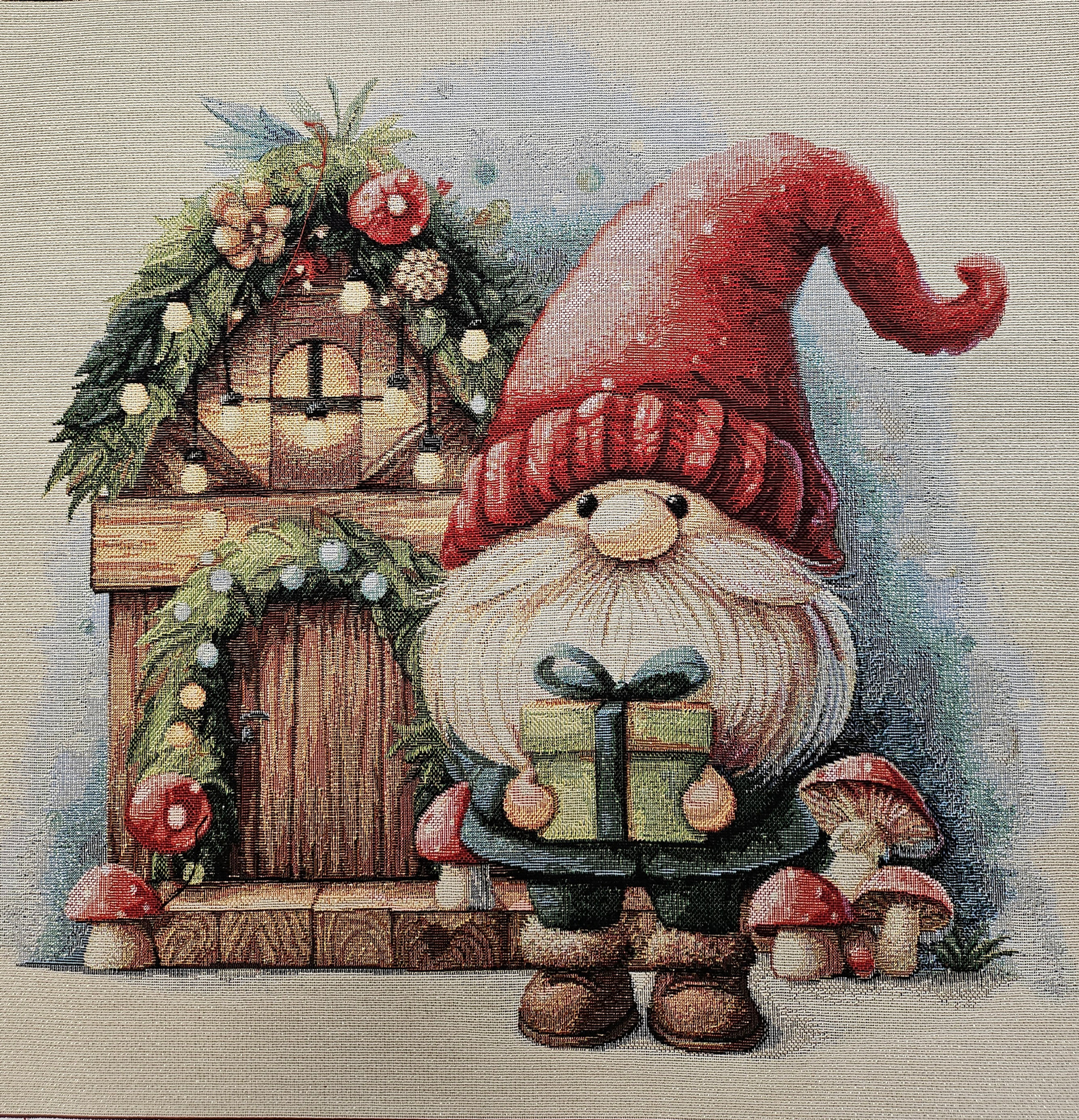 Carré lutin et son cadeau lurex or