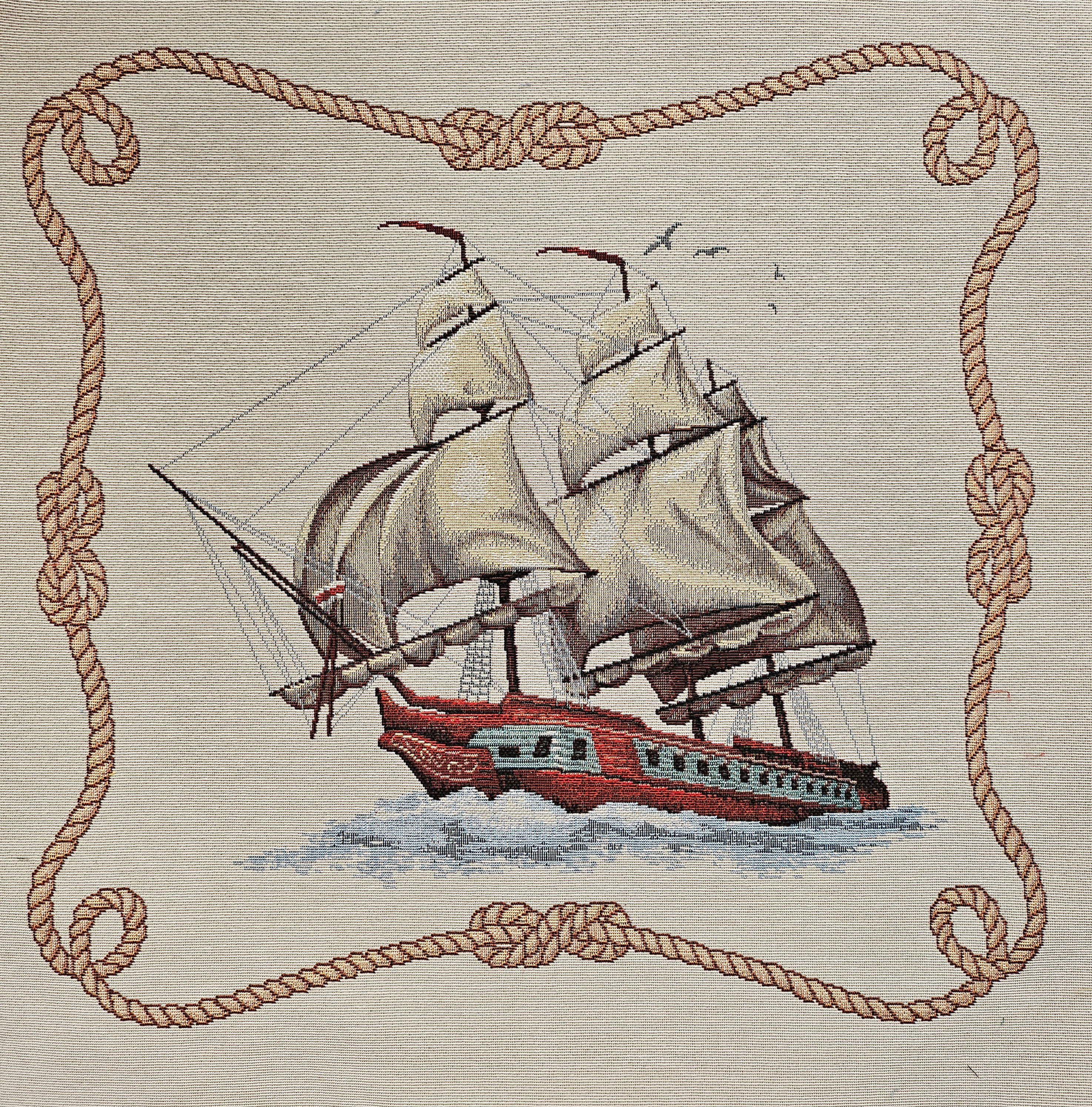 Carré bateau rouge