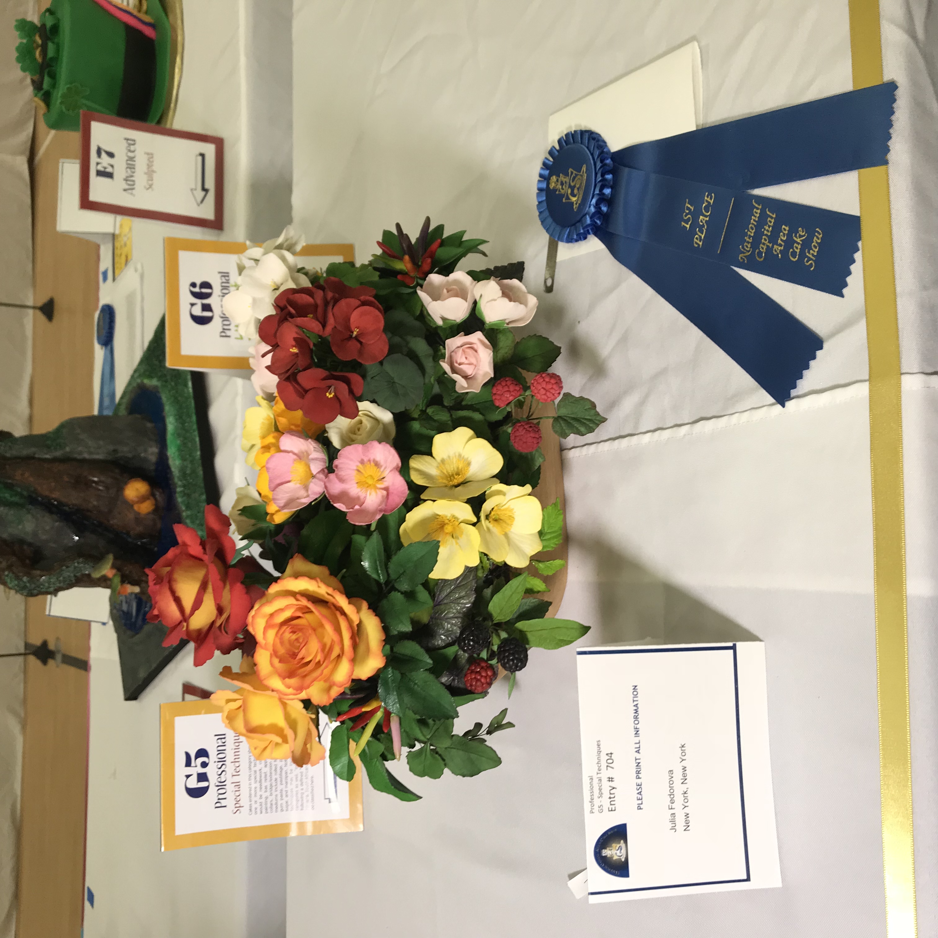 First place. Flower basket. National