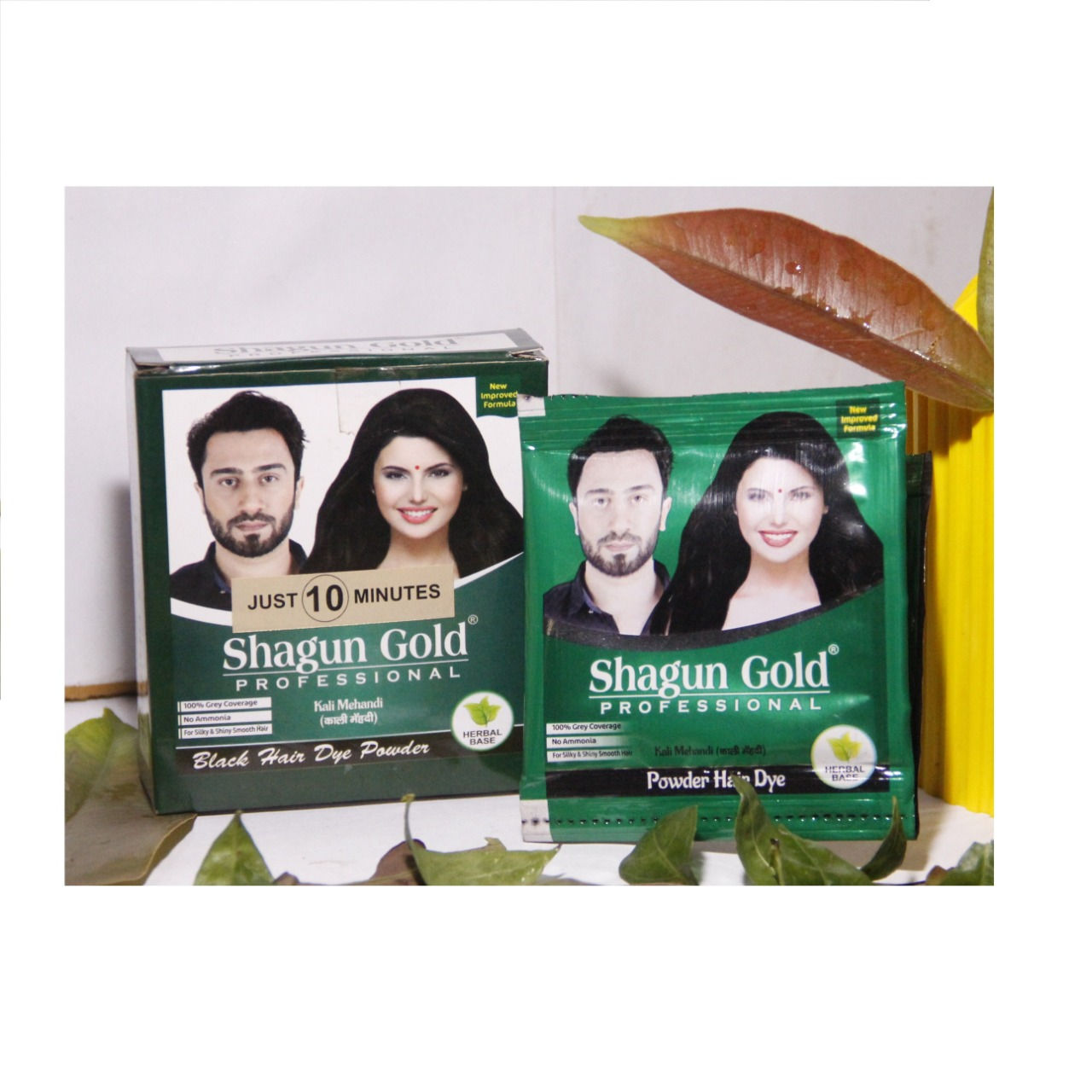 Shagun Gold 10 minutes Herbal Black Henna Based Hair Dye