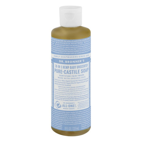 Dr. Bronner's Pure Castile Liquid Soap Baby Mild Unscented MEJS