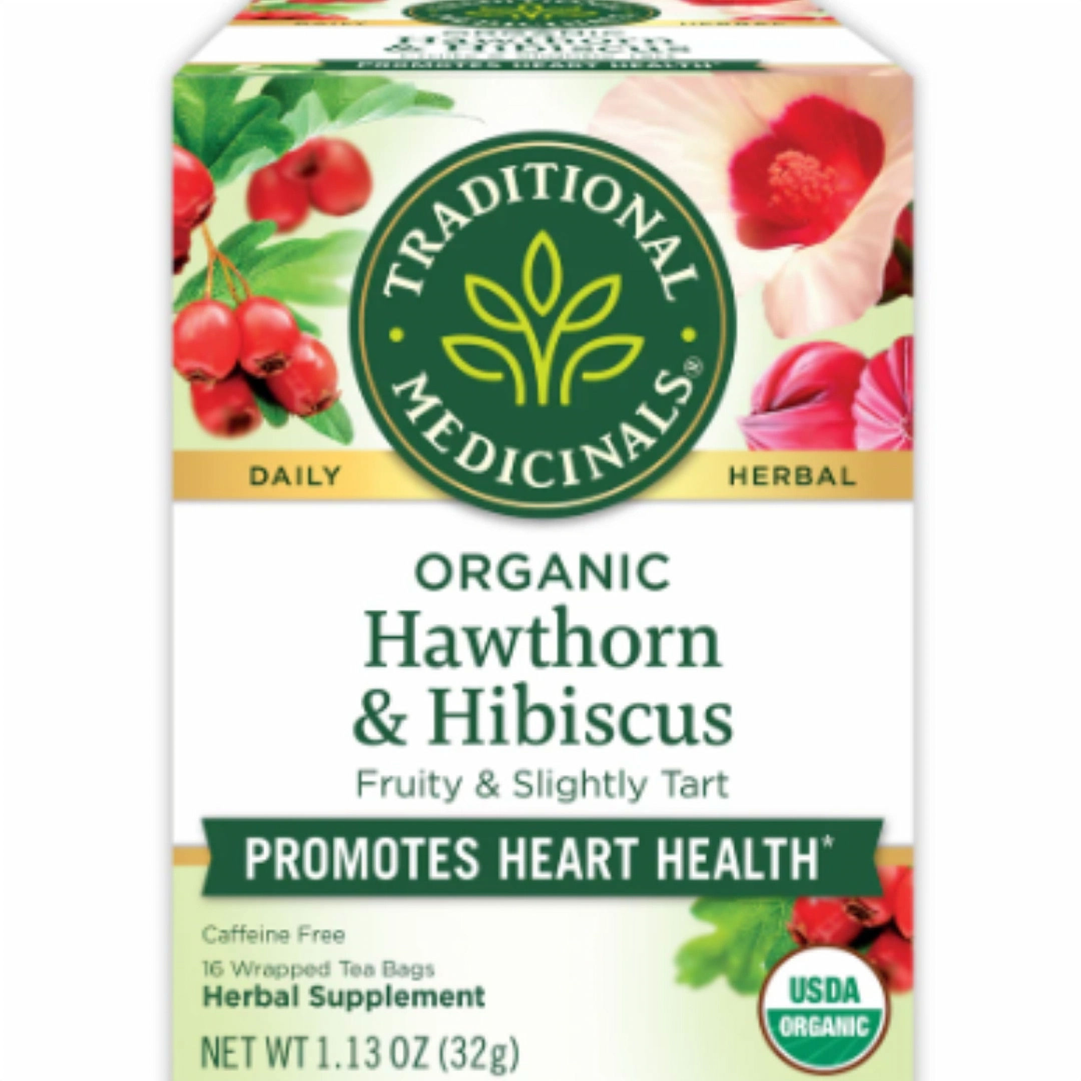 Traditional Medicinals Hawthorn & Hibiscus Tea