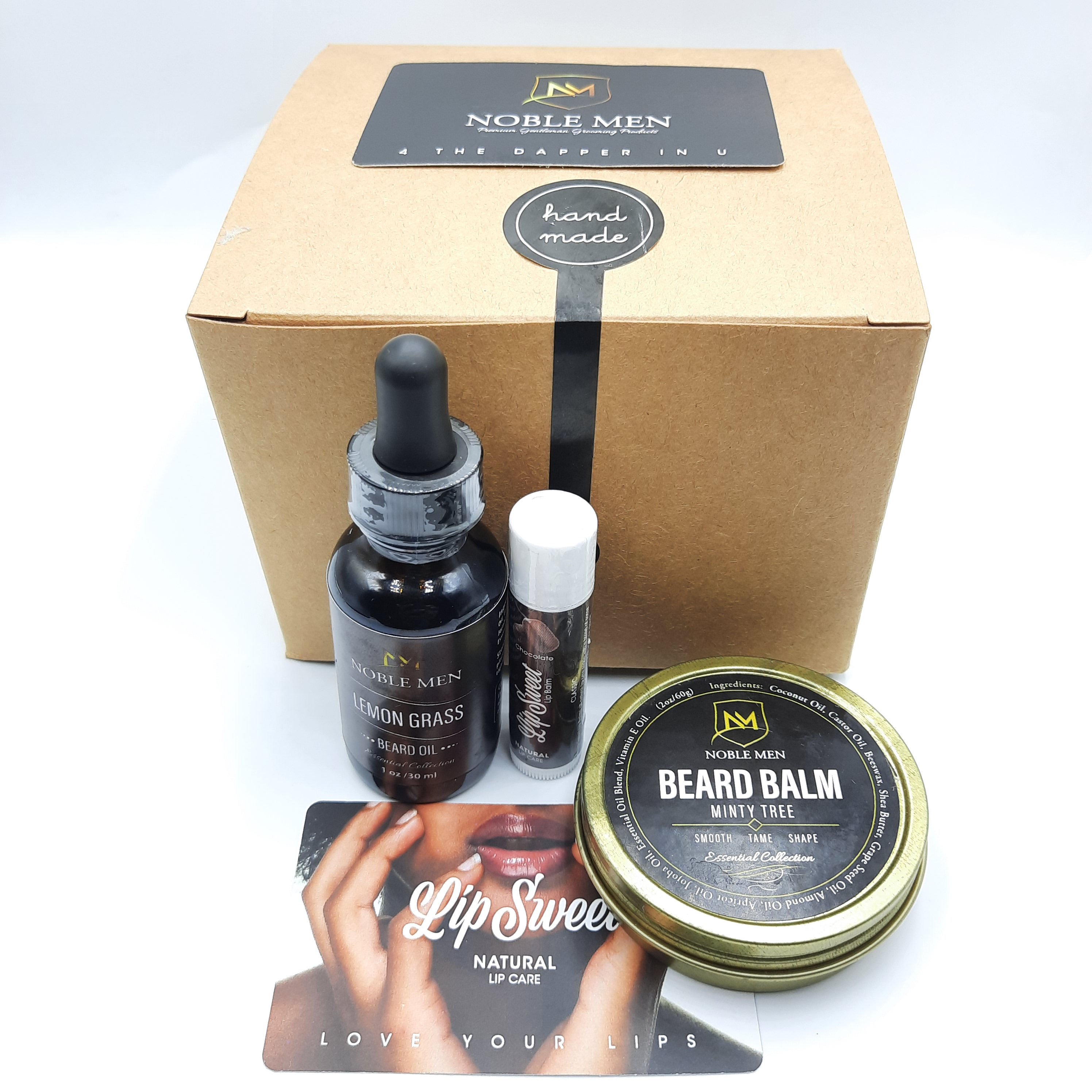 Beard Grooming Gift Set with Lip balm