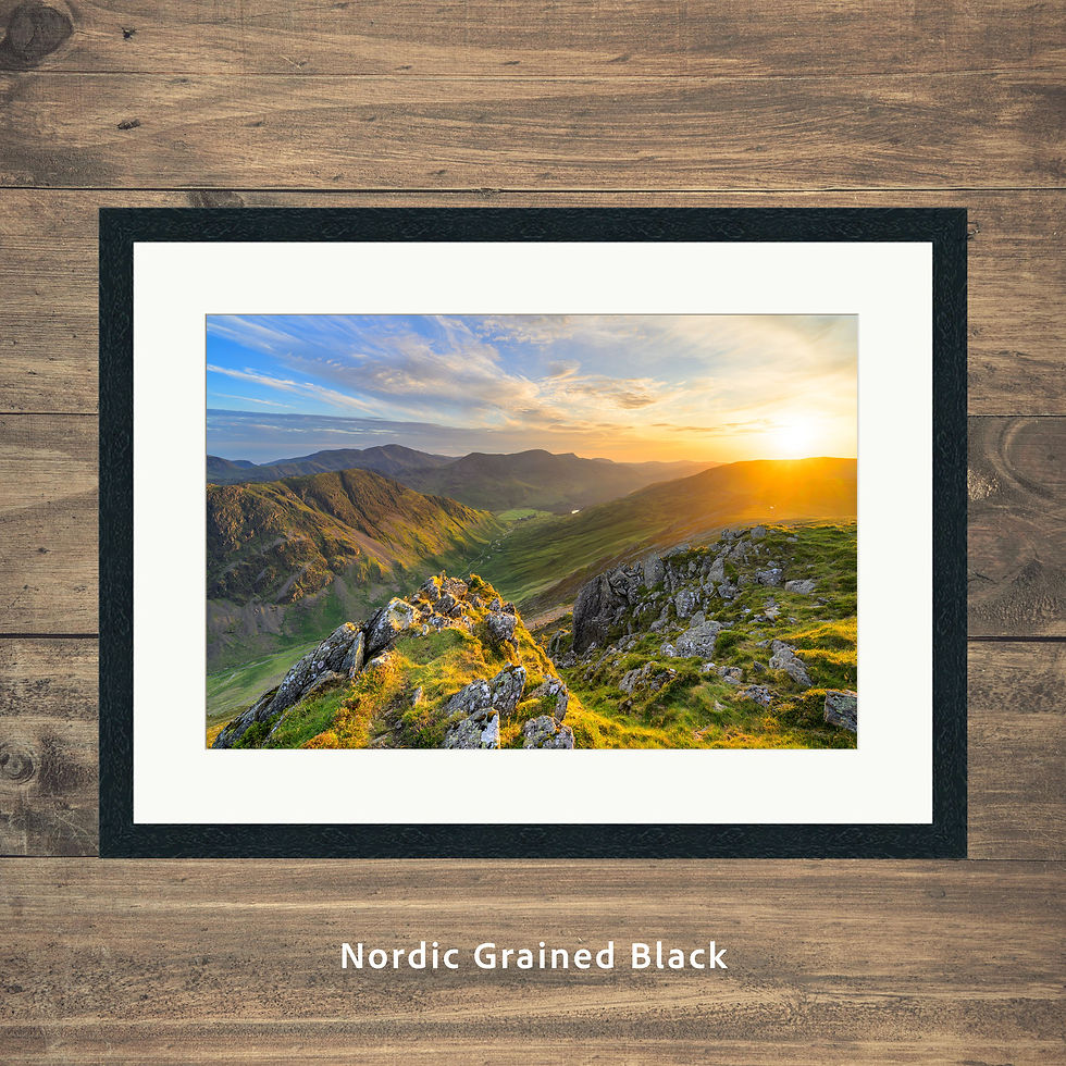 Thumbnail: Framed photography prints of Honister Pass from Dale Head with views of Fleetwith Pike and Buttermere, Lake District, UK.