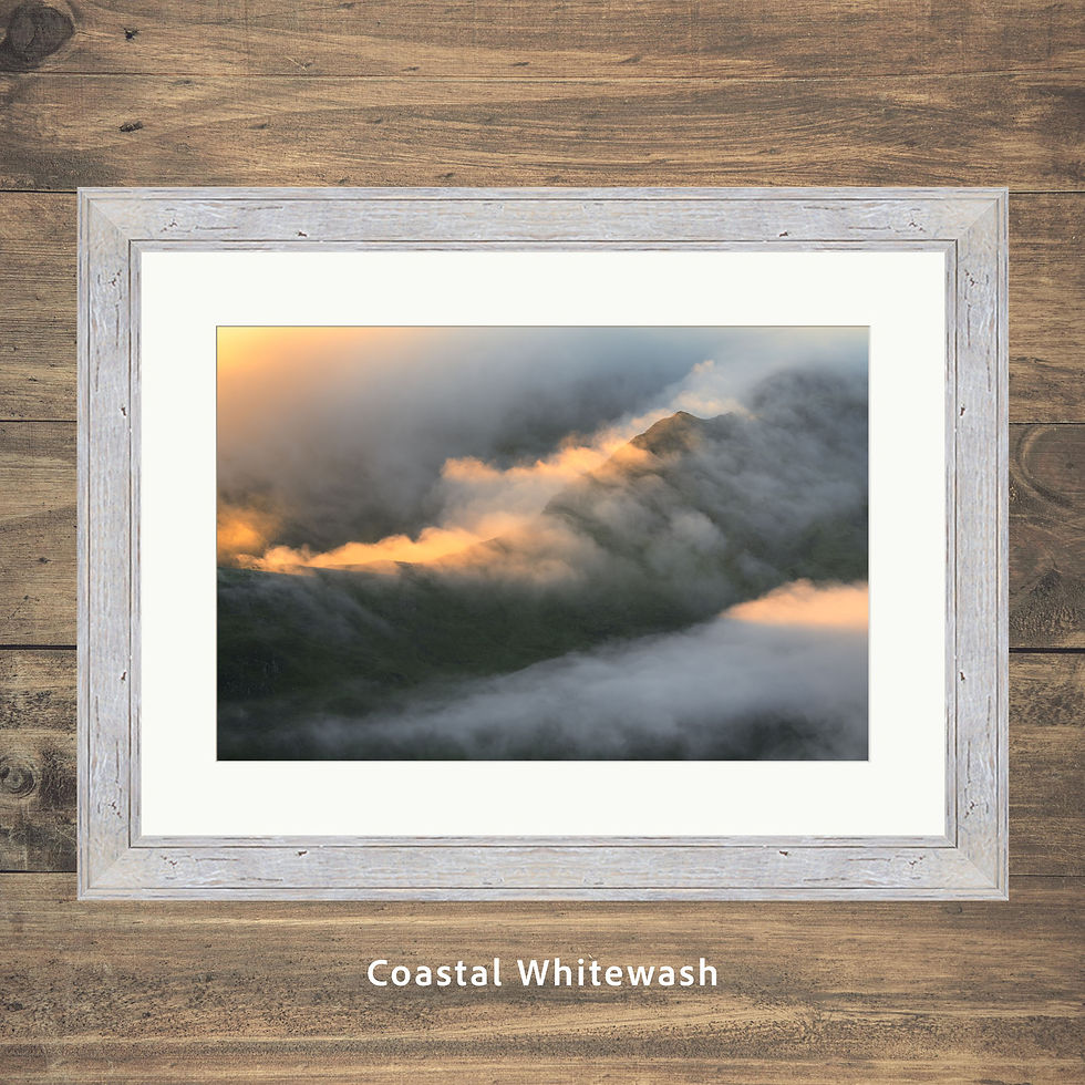 Thumbnail: Framed photography prints dramatic misty mountain views of Fairfield, seen from Helvellyn, Lake District, UK.