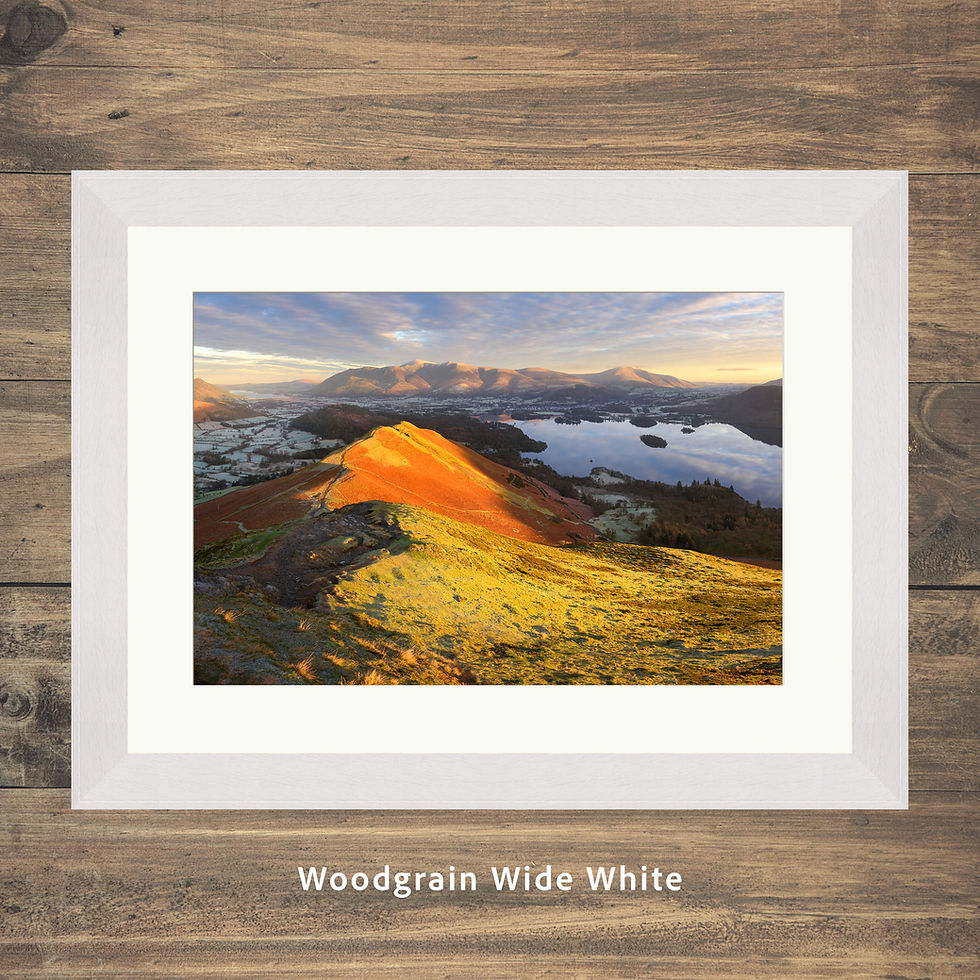 Thumbnail: Glorious golden hour morning views seen from Catbells, overlooking Derwentwater, Keswick and Skiddaw in The Lake District.