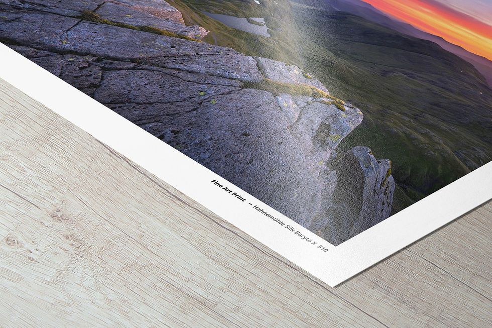 Thumbnail: Giclee fine art photography prints of a beautiful sunrise seen from Great End in The Lake District mountains.