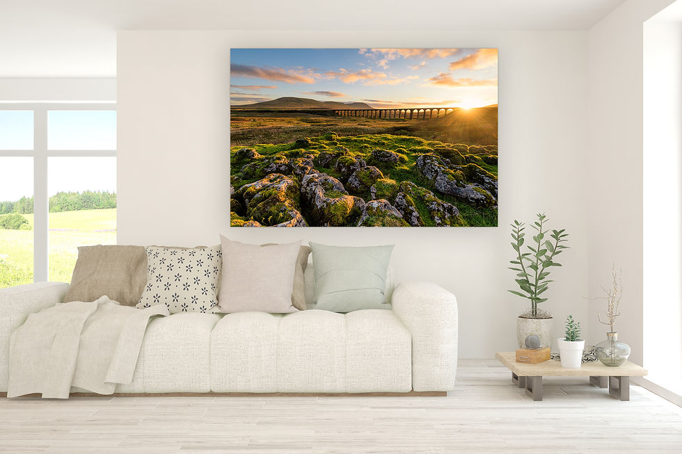 Thumbnail: Stunning photography canvas prints of The Ribblehead Viaduct in The Yorkshire Dales, UK.