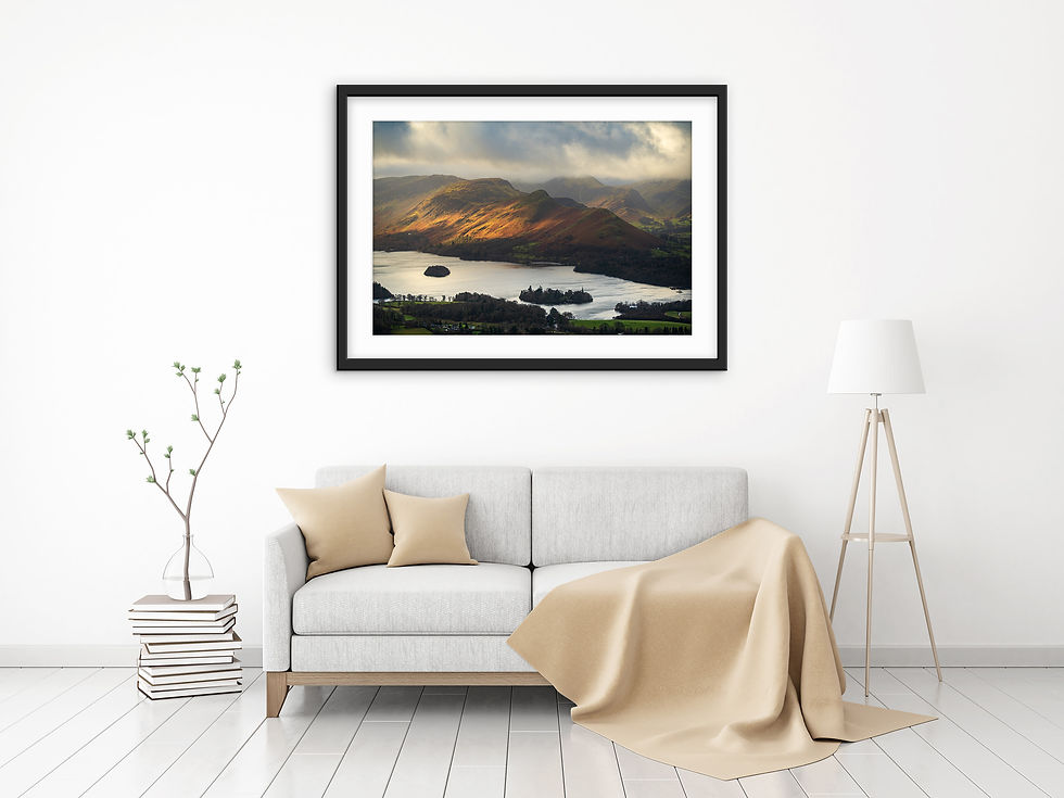 Thumbnail: Photography prints of a dramatic view looking over to Catbells, seen from the top of Latrigg; a popular walk in Keswick.