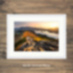 Beautiful framed photography prints of a glorious golden sunrise from up Catbells in The Lake District, UK.