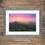 Thumbnail: Framed photography prints of a beautiful hazy sunrise at Colmers Hill with the Dorset countryside in the distance.