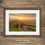 Thumbnail: Framed photography picture prints of a golden sunrise seen at The Mam Tor gate in The Peak District, UK.