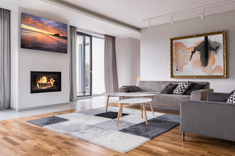 Thumbnail: Photography canvas prints of a spectacular sunrise over the east coast with a view of Bamburgh Castle in Northumberland, UK.