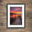 Thumbnail: Framed photography picture prints of a colourful summer sunset at Ashness Jetty, overlooking Derwentwater in The Lake Distric