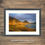 Thumbnail: Framed photography prints of a beautiful rainbow in the golden hour at Wastwater in The Lake District, UK.