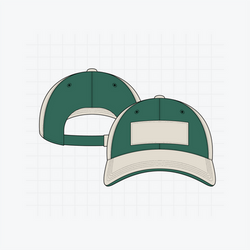 Premium baseball cap vector mockup template for showcasing hat designs with realistic details