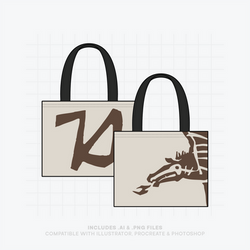 Customizable tote bag vector mockup template for fashion designers and sustainable brand showcases.