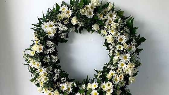 White Funeral Wreath (At least one day's notice)