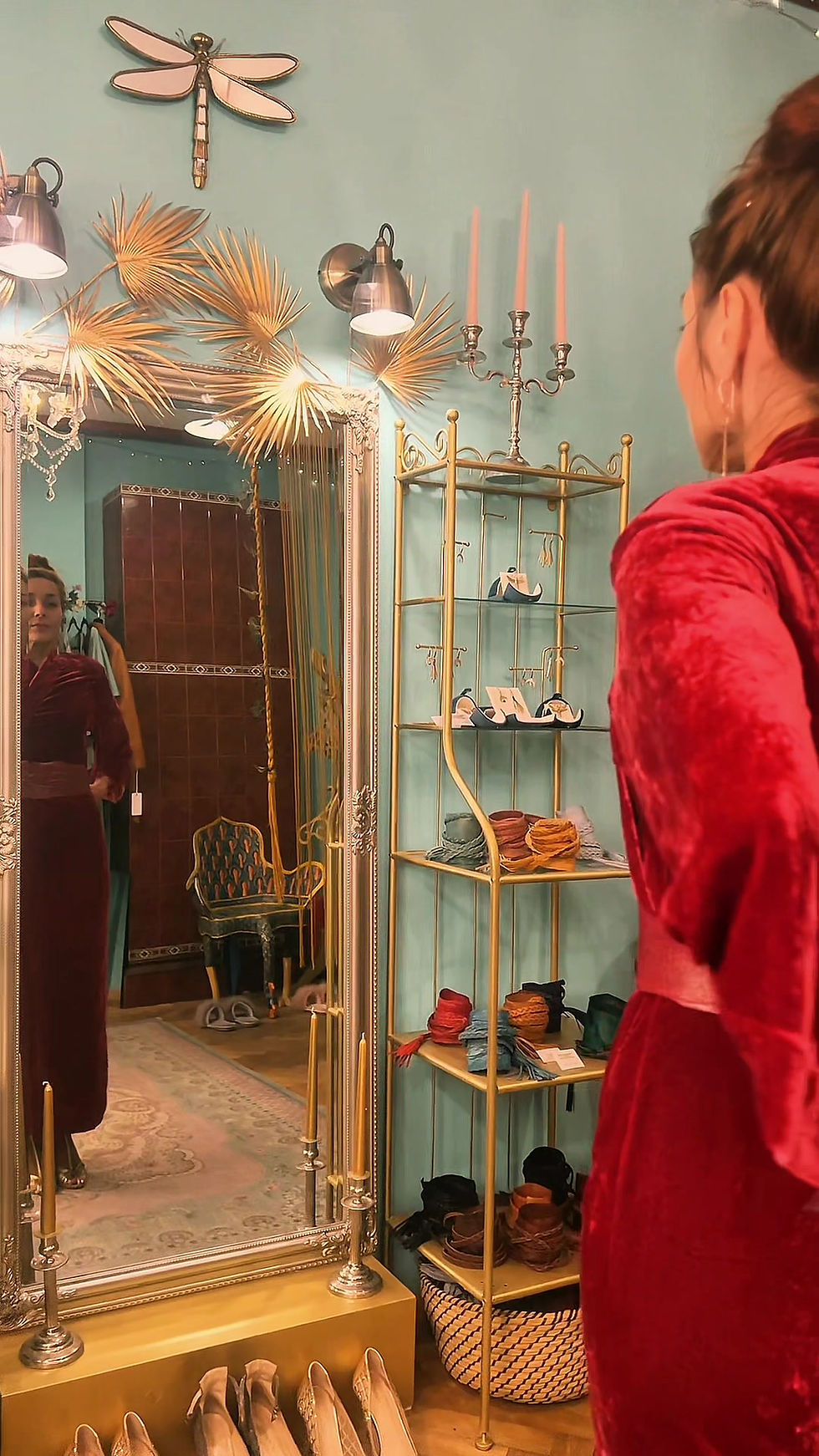 Thumbnail: Silk Velvet Kimono "Red Velvet"