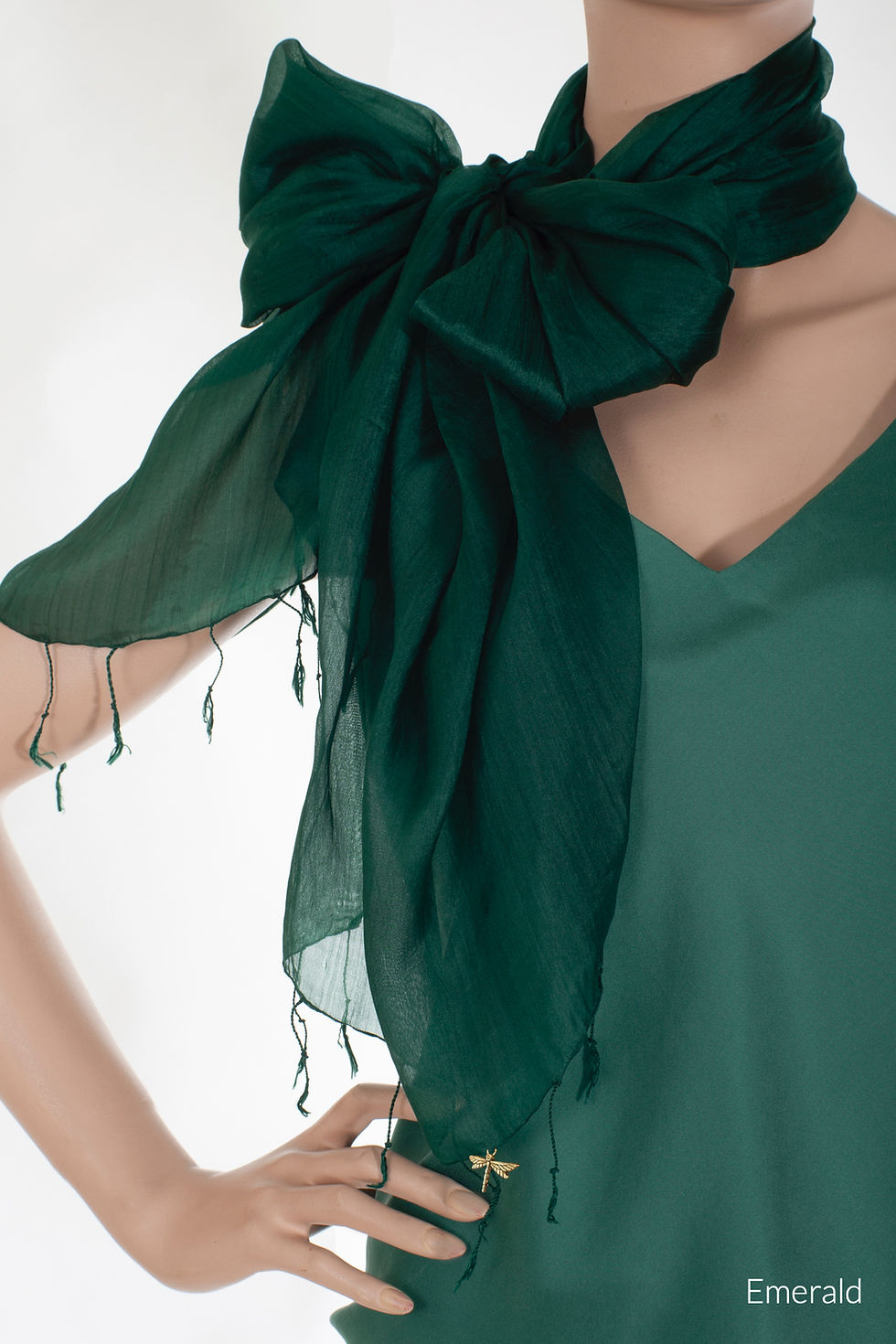 Thumbnail: Celestial Silk Scarf Malachite