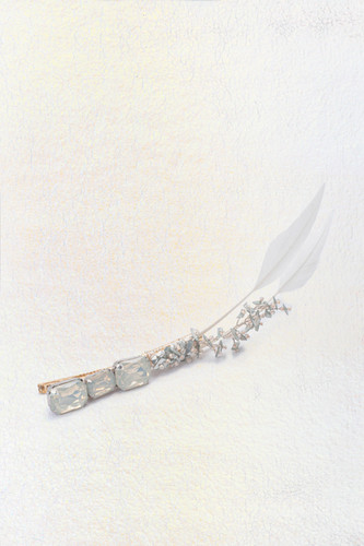 White Tara Hair Piece