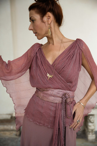 "Iris" Silk Chiffon Blouse