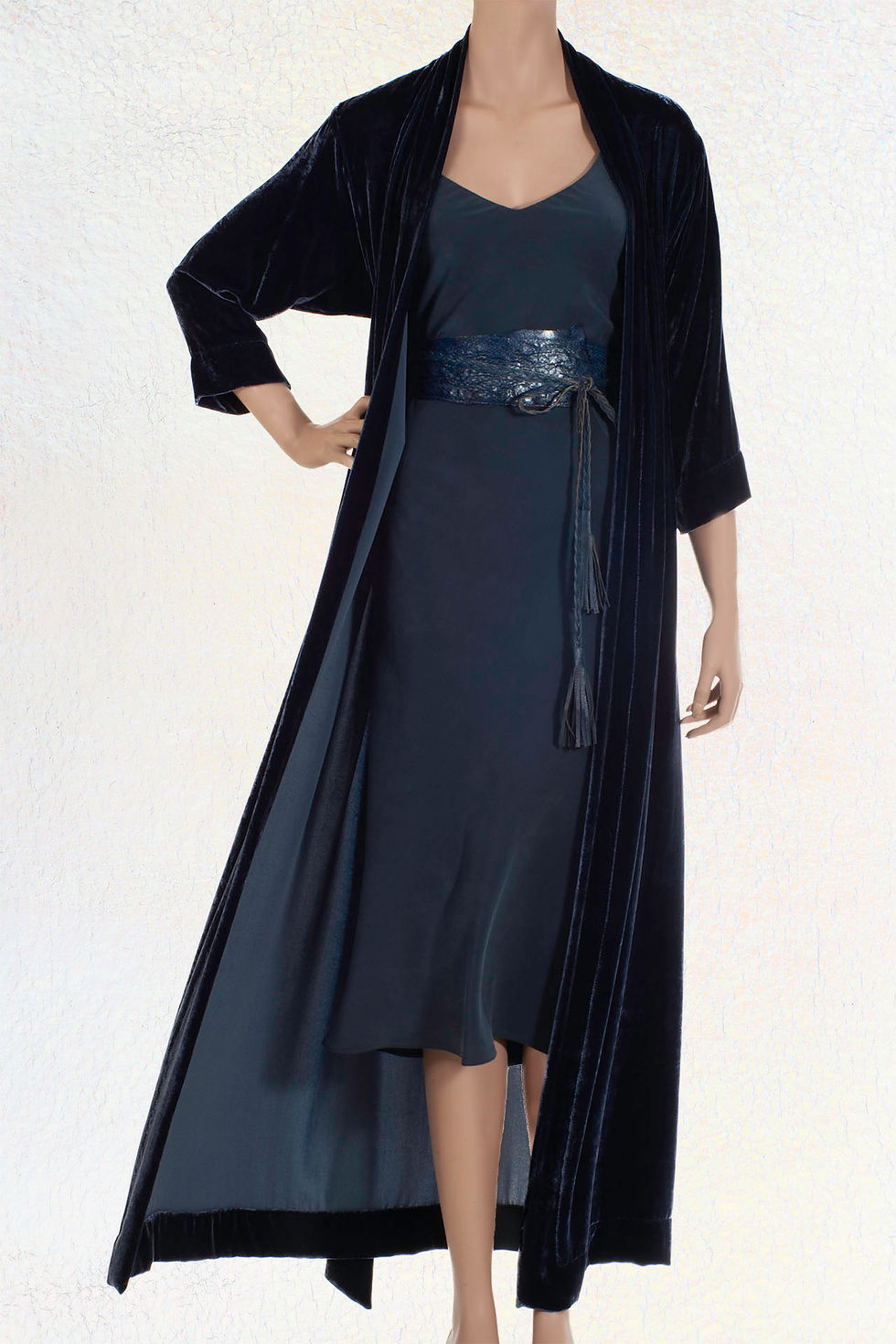 Thumbnail: "Venus" Matte Silk Slip Dress with Wings