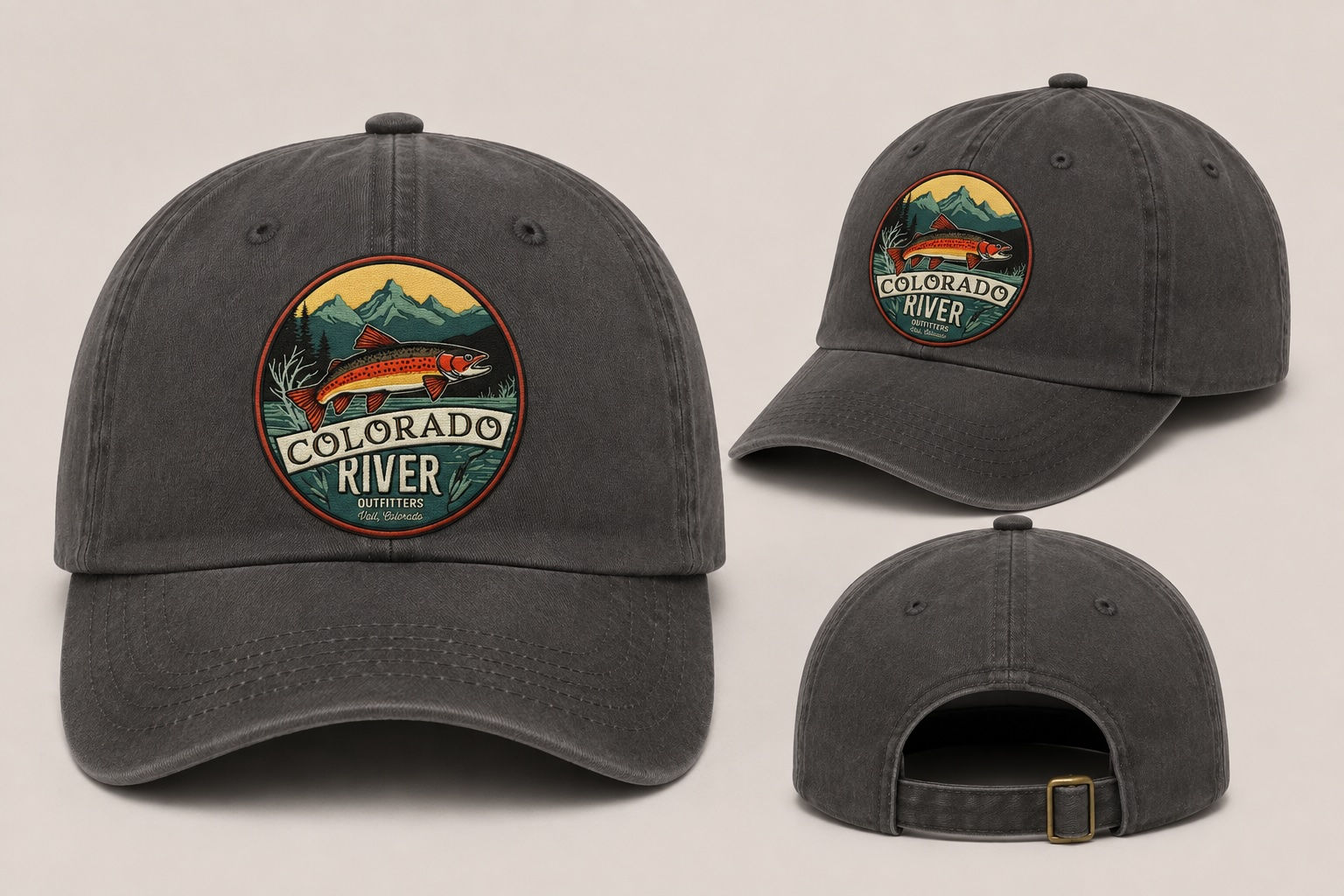 CRO Original Logo Dad Hat — Charcoal