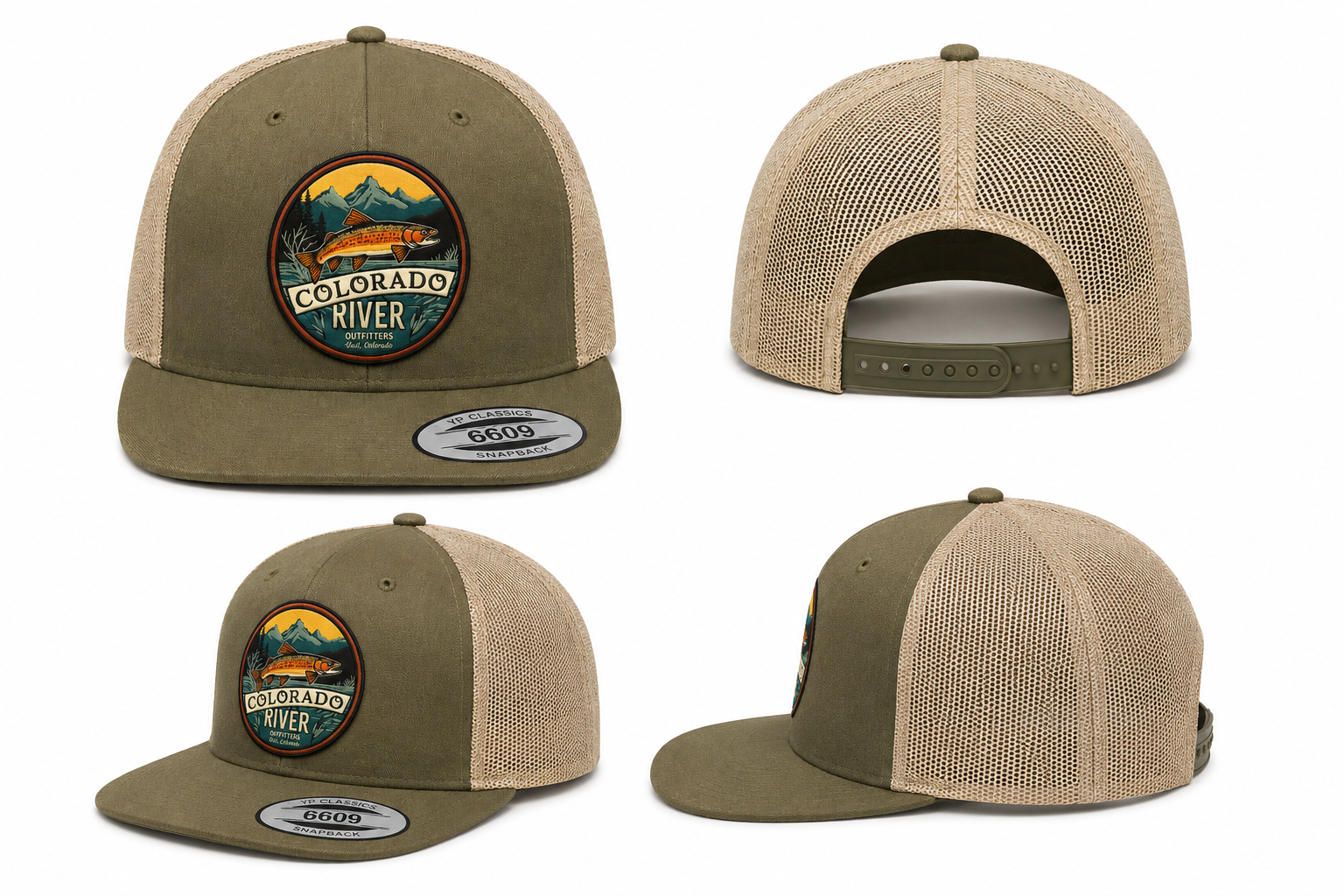 CRO Original Logo Hat - Moss Green/Khaki