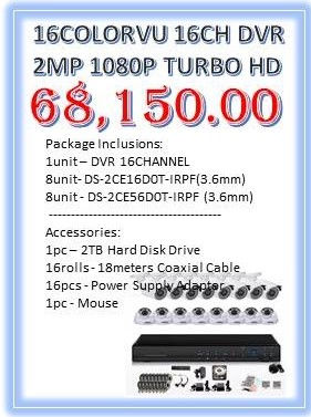 Package Deal for SIXTEEN 1080p ColorVu Turbo HD Cameras