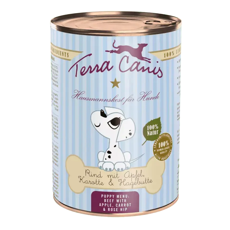 Terra Canis Puppy Rund met appel, wortel & rozenbottel - 400 g
