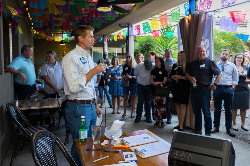 Mark Stapp speaking at his campaign kickoff.jpg