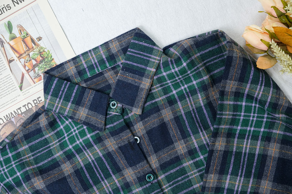 Thumbnail: 藏綠色格仔恤衫