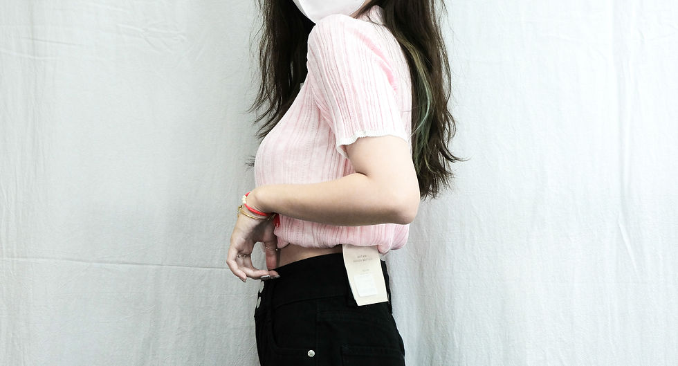 Thumbnail: 粉色POLO薄毛衣