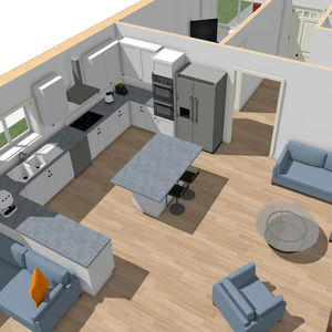 Modern Kitchen and Living Spaces