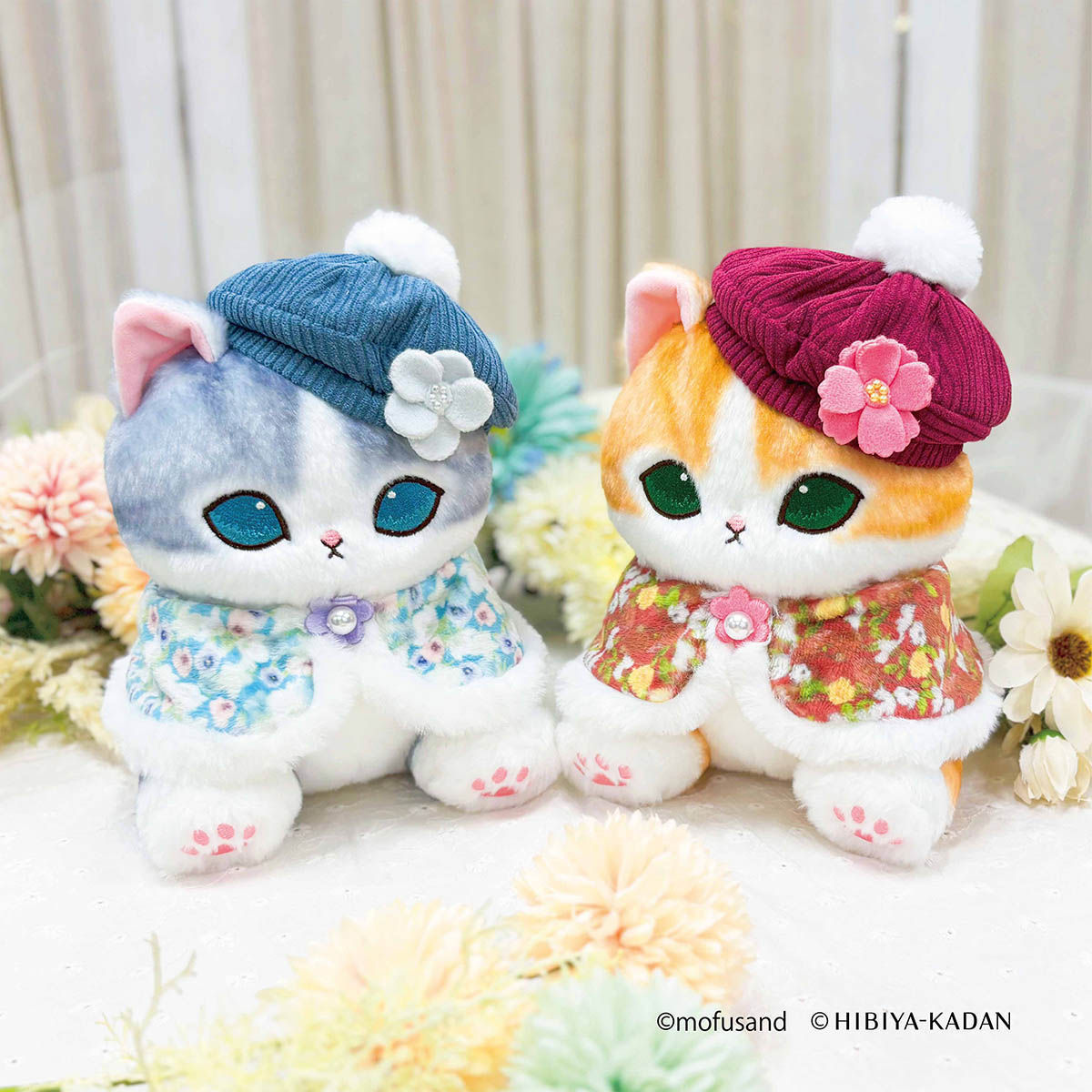 (現貨) mofusand × 日比谷花壇斗篷貓毛公仔