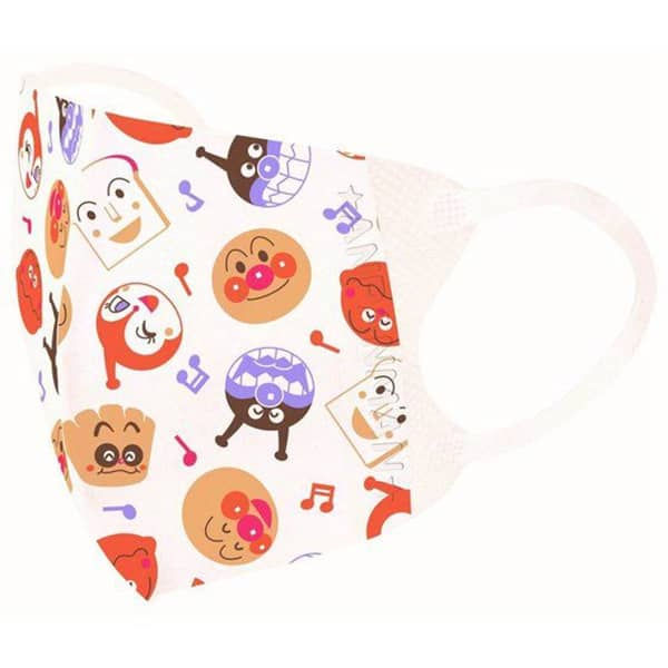 縮圖：Bandai 麵包超人 Anpanman 兒童三層立體口罩 5個裝 (2-4歲用) - 音符