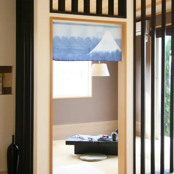 日本製 桐生のれん 麻布風青山巓門簾 (短身尺寸)