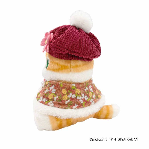 縮圖：mofusand × 日比谷花壇斗篷貓毛公仔(紅色 Red)