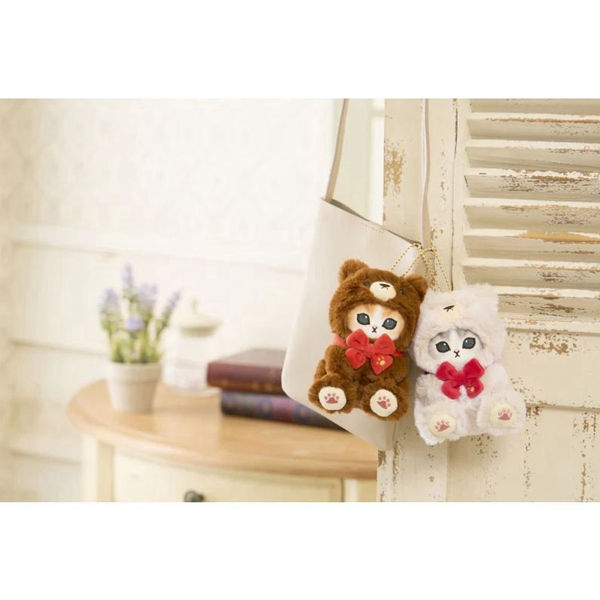 縮圖：(現貨) mofusand  展覽限定Teddy Bear 掛飾公仔 (白色)