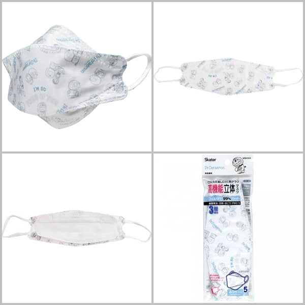 縮圖：Skater Doraemon 高機能成人女士立體口罩5個裝