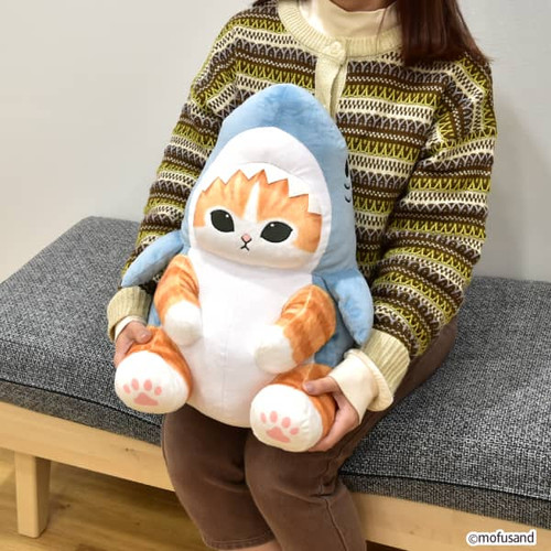 (現貨) Mofusand 超Big 鯊魚貓毛公仔 (42cm) | Zakka Store 雜貨士多