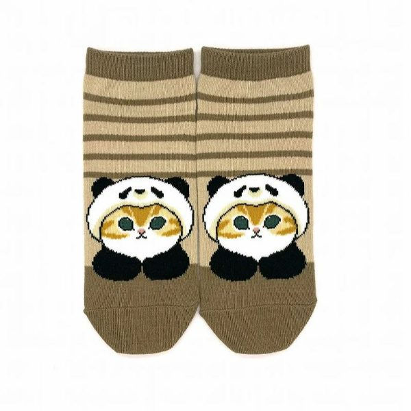 Mofusand 短襪 (間條熊貓貓)